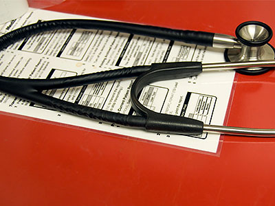 stethoscope and form