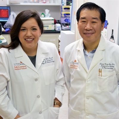 picture of Brittany Jewell with Dr. Dung-Fang Lee