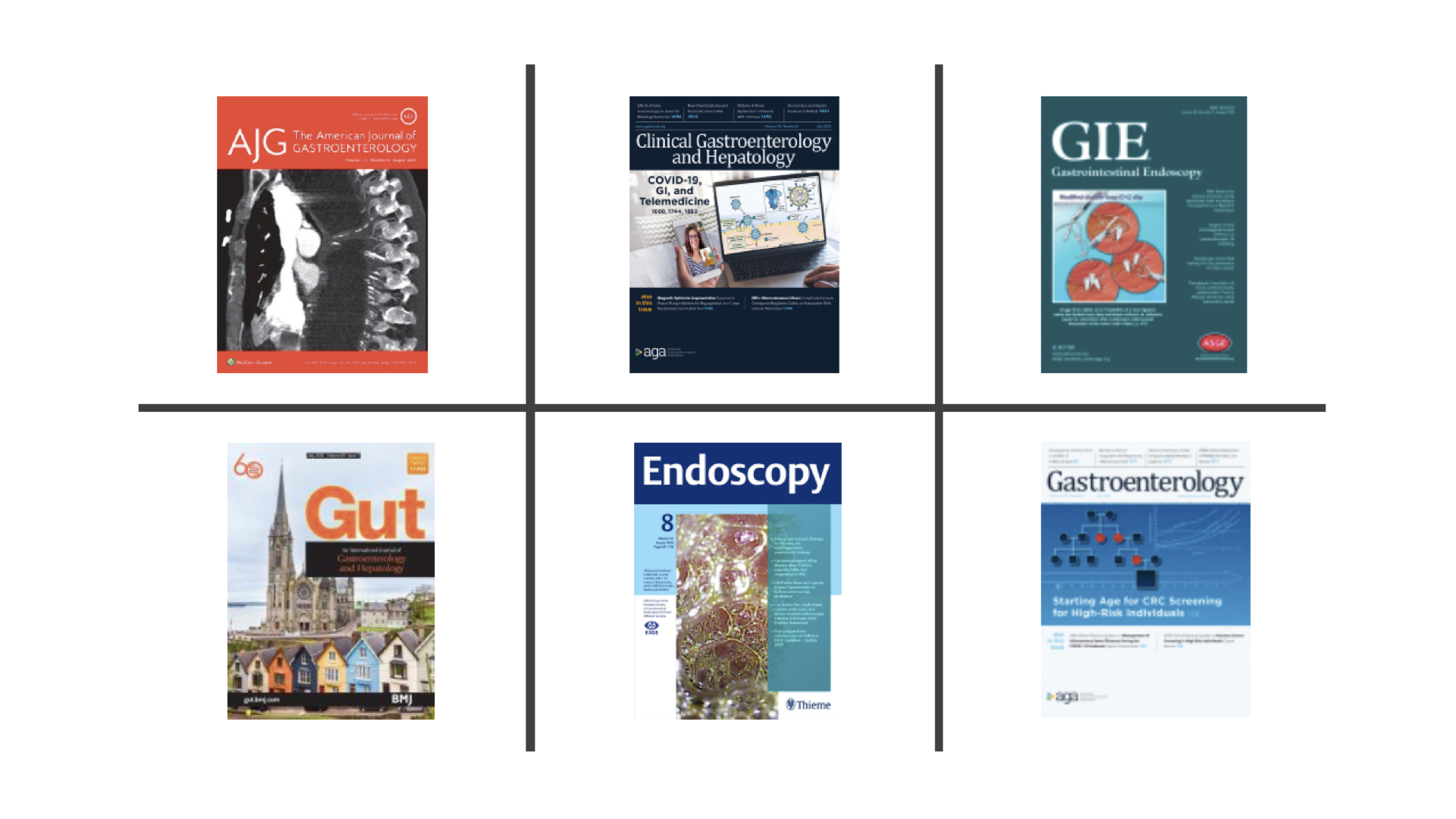 This is image of gastroenterology medical journals