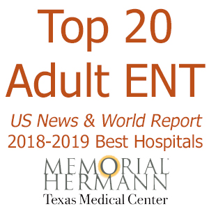 图像从纪念Hermann-Texas医学中心排在前20位全国成人ENT保健被美国新闻与世界报道
