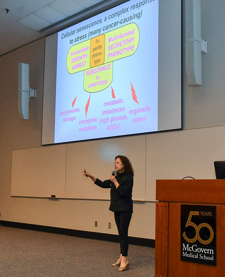 Judith Campisi, Ph.D. delivers the Cheves Smythe Distinguished Lecture