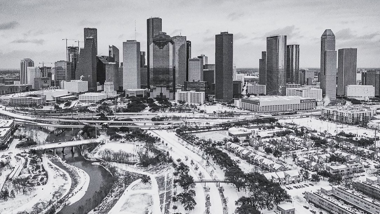 Image of Downtown Houston Winter Storm